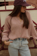 Gilet femme hiver rose pale tendance Nino doux et chaud