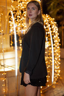 Blazer noir hiver masculin tendance femme épaulette Lio