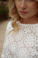 dentelle blanche été femme décolletée dos nu Bonnie