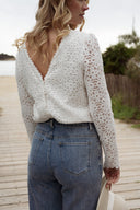 dentelle blanche été femme décolletée dos nu Bonnie