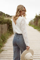 dentelle blanche été femme décolletée dos nu Bonnie