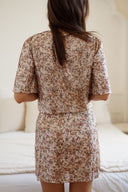 Blouse à sequins femme manches courtes fêtes de Noel fluide Pia