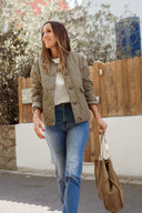 Blouson bombers kaki femme hiver Curt