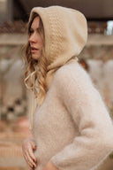 Cagoule en laine femme taupe Joy