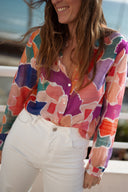 Chemise multicolore femme fluide et légère India