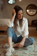 Chemise longue blanche femme travail working Oprah