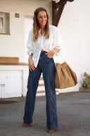 Chemise blanche femme brodée bohème loose tendance Bianca