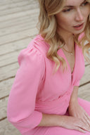 Combinaison femme été rose Jacinthe décolleté V tendance rose bonbon