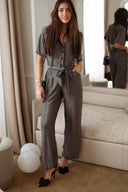 Combinaison longue fêtes de Noel femme lurex argenté dos nu Santa