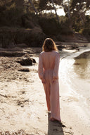 Combinaison fluide été cérémonie femme vieux rose Suzanne