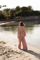 Combinaison fluide été cérémonie femme vieux rose Suzanne