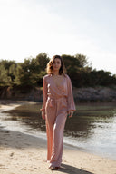 Combinaison fluide été cérémonie femme vieux rose Suzanne