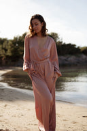 Combinaison fluide été cérémonie femme vieux rose Suzanne