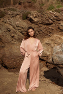 Combinaison fluide été cérémonie femme vieux rose Suzanne