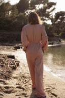 Combinaison fluide été cérémonie femme vieux rose Suzanne