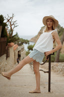 Blouse blanche été femme romantique bohème Zélie