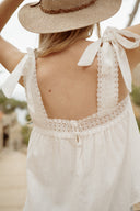 Blouse blanche été femme romantique bohème Zélie