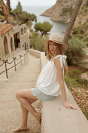 Blouse blanche été femme romantique bohème Zélie