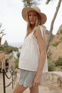 Blouse blanche été femme romantique bohème Zélie