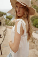 Blouse blanche été femme romantique bohème Zélie