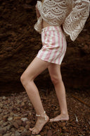 Blouse en crochet beige femme manches longue été Gabriel