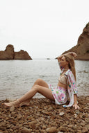 Short oversize d'été femme imprimé coquillage Ezio