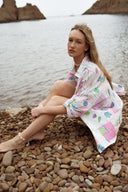 Short oversize d'été femme imprimé coquillage Ezio