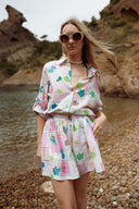 Chemise oversize d'été femme imprimé coquillage Mina