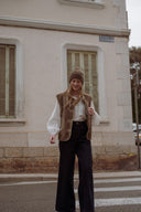 Gilet sans manche femme polaire kaki Bobbi