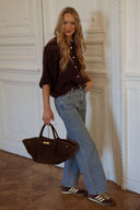 Gilet Nino bordeaux femme hiver doux oversize tendance