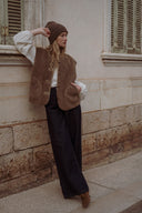 Gilet sans manche femme polaire kaki Bobbi