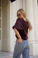 Gilet Nino bordeaux femme hiver doux oversize tendance