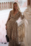 Robe longue femme paillette Edwige fluide hiver tendance