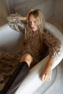 Robe longue femme paillette Edwige fluide hiver tendance