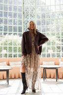 Robe longue femme paillette Edwige fluide hiver tendance