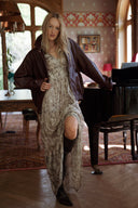 Robe longue femme paillette Edwige fluide hiver tendance