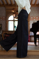 Jean taille brut large femme tendance Baker