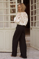 Blouse dentelle écru femme Solly décolleté V