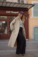 Trench long femme beige tendance loose Come