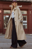 Trench long femme beige tendance loose Come