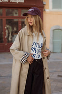 Trench long femme beige tendance loose Come