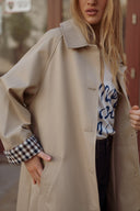 Trench long femme beige tendance loose Come
