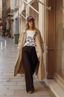 Trench long femme beige tendance loose Come