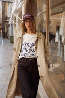 Trench long femme beige tendance loose Come