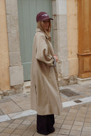 Trench long femme beige tendance loose Come