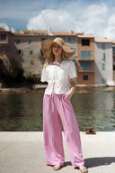 Blouse blanche femme été à nouer Amber