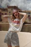 Tee-shirt blanc été femme tendance Amour Eden