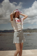 Tee-shirt blanc été femme tendance Amour Eden