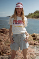 Tee-shirt blanc été femme tendance Amour Eden