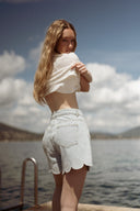 Tee-shirt blanc été femme tendance Amour Eden